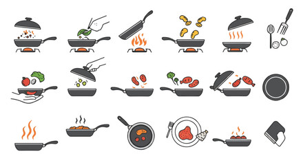Frying pan cooking stages guide