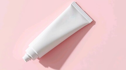 minimalist white cosmetic tube