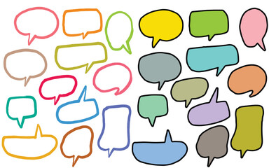 Hand-Drawn Grunge Textured Text Box Frames – Uneven Doodle Wavy Edge Colorful Shapes Collection