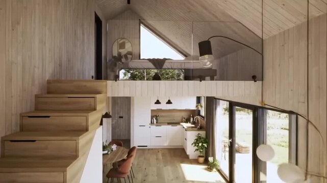 Cozy tiny house interior design