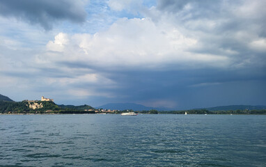 Storm over Lake Maggiore. Angera, Lago Maggiore, Lombardia, Italia