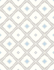 Seamless geometric diamond pattern in subtle blue, grey, and white tones.