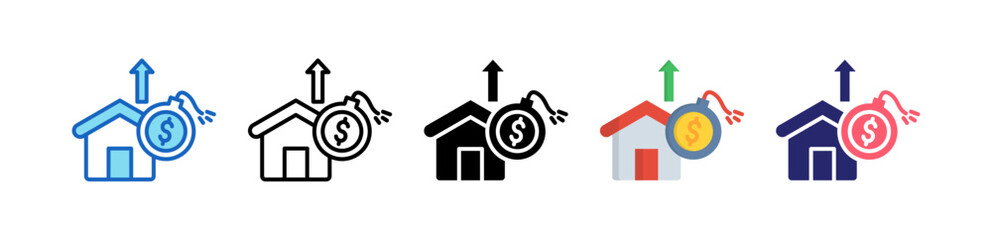 Household Multiple Style Icon Set Collection. 