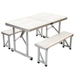 wooden table isolated on white