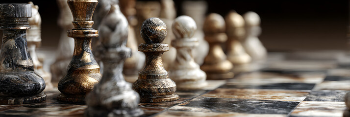 Strategic Tension: A Mid-Game Chessboard Snapshot Showcasing a Complex Array of Pieces Engaged in a Battle of Wits, Anticipation, and Tactical Maneuvering