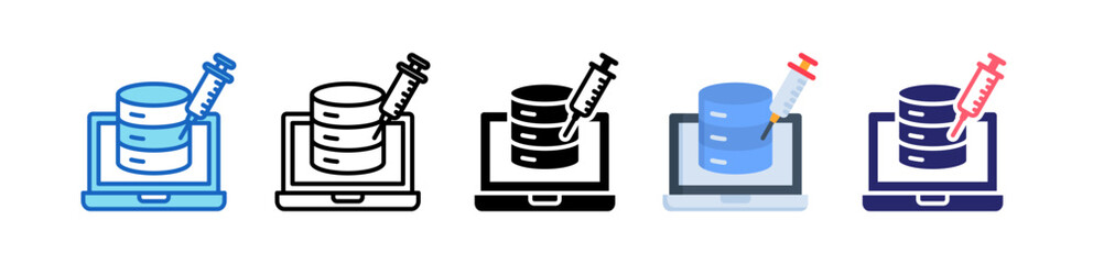Sql Injection Multiple Style Icon Set Collection. 