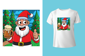 merry christmas with santa claus background