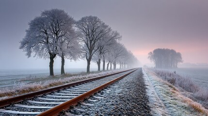 Fototapeta premium Winter Rails
