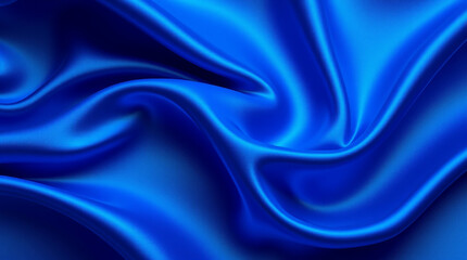 Obraz premium Elegant Blue Silk Liquid Abstract Background