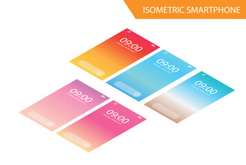 Modern Isometric Mockup Phone Illustration, Suitable for Diagrams, Infographics, Book Illustration, Game Asset, And Other Graphic Related Assets