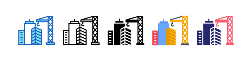 Obraz premium Structural Engineering Multiple Style Icon Set Collection. 