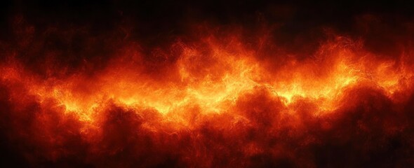 Intense fiery orange and red flames with swirling smoke patterns creating a vivid and dynamic burning effect