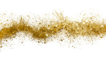 Abstract Golden Glitter Explosion for Glamorous Celebration Art