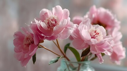 Obraz premium Pink peonies in a vase