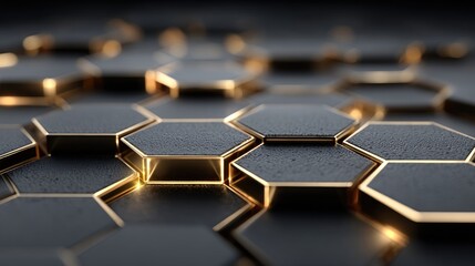 Fototapeta premium Hexagonal Geometric Surface