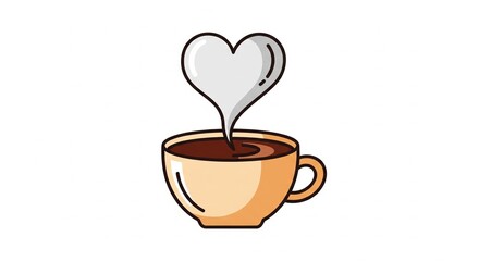 coffee cup with heart