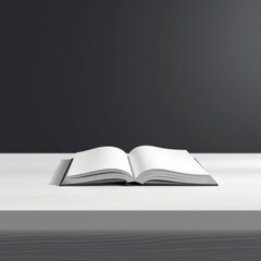 Blank a4 size book cover mockup template with page front side on white surface on wood table book mockup blank template isolated book professional presentation blank empty  creative compositio