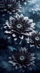 Luxury Black Rose Bloom on Silk Fabric &ndash; Elegant Gothic Floral Still Life