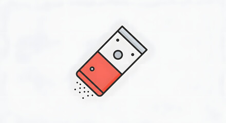 Minimalist Salt Shaker Pouring Seasoning Illustration