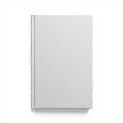 A blank realistic and customizable paperback book cover template with a matte finish and subtle texture set against a white background for easy editing book mockup blank template isolated book