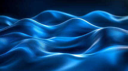 Obraz premium Abstract deep blue wavy surface