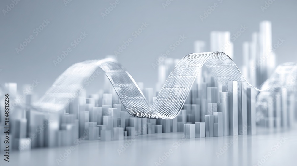 Poster futuristic cityscape featuring advanced architecture with innovative structures and technology integ