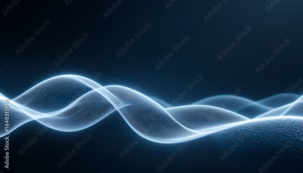 Poster dynamic flowing digital wave design, perfect for technology, data visualization, and modern concepts