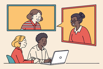 vector illustration of a business people