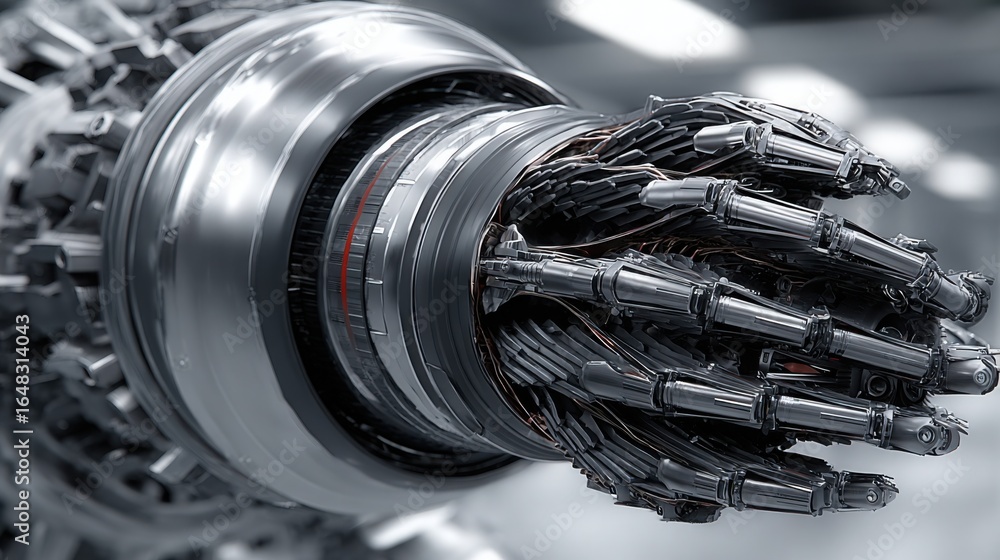 Aufkleber ai financial engine bot concept featuring a robot's arm representing advanced financial automation a