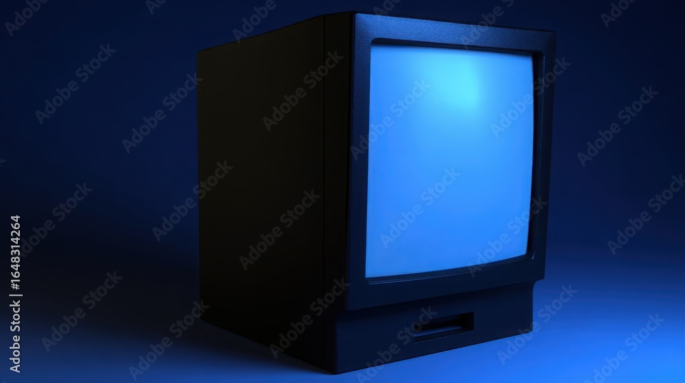 Aufkleber modern computer monitor displaying bright colors on a vibrant blue background ideal for technology a