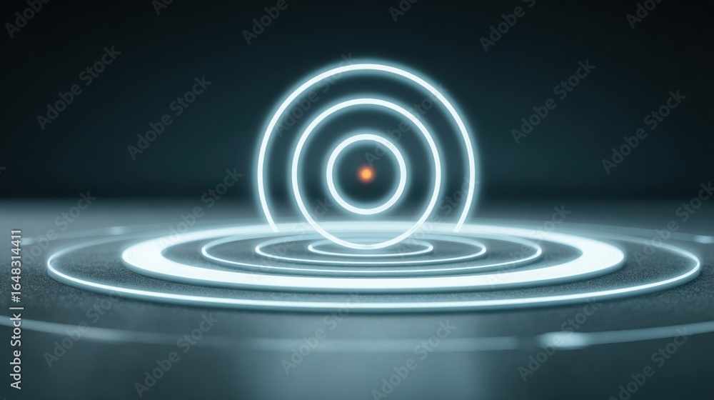 Aufkleber light emitting from a circle creating a captivating visual effect symbolizing innovation and creativ