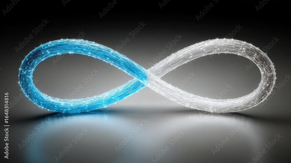 Poster infinite infinity symbol representing endless opportunities and insights in mergers and acquisitions
