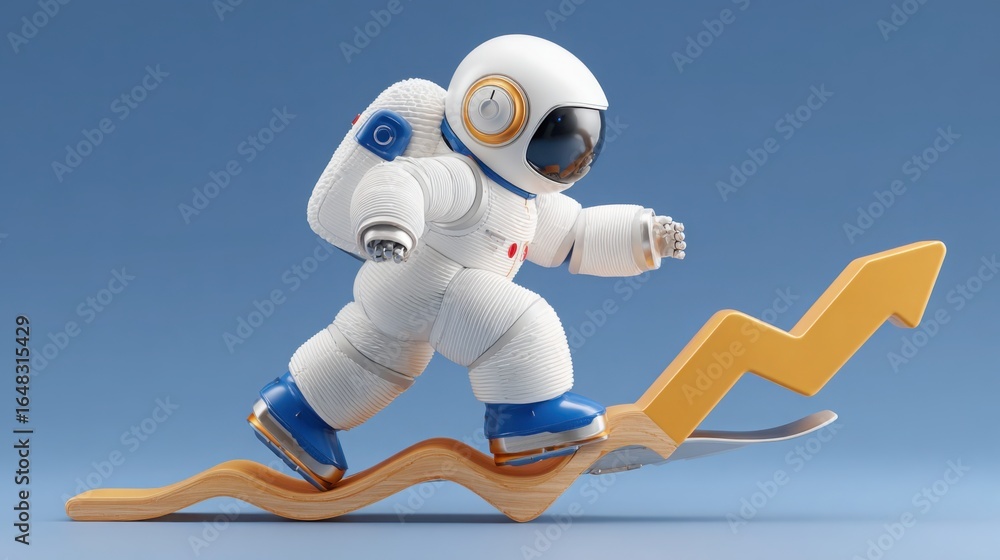 Poster robot running on a wooden surface representing the fast-paced environment of startups and their ai d