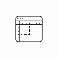 crop area icon sign vector