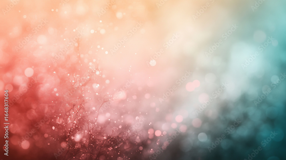 Poster abstract bokeh background with soft, warm colors transitioning to cool tones