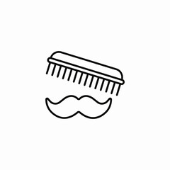hair brush water icon sign vector