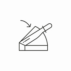 sharpening knife steel icon sign vector