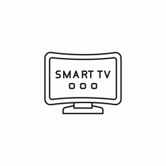 smart tv display icon sign vector
