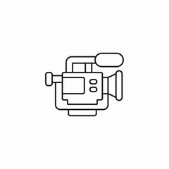 Fototapeta premium vintage video camera icon sign vector