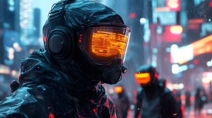 Dark Cyberpunk Helmet