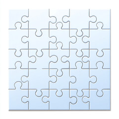 White puzzle pieces being connected to symbolize problem-solving and strategic planning