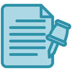 Note Pin Icon Mini Illustration Icon. Use For Modern Concept, Print, Ui, Ux Kit, Web And App Development. Vector Related To Office, Education, Examination And More