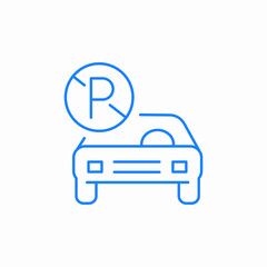 automated parking system icon sign vector