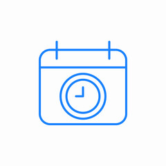 clock calendar time icon sign vector