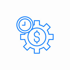 cost time management icon sign vector