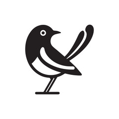 minimalist kacer bird logo with white background
