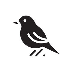 minimalist anis bird logo with white background