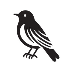 minimalist anis bird logo with white background