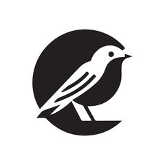 minimalist anis bird logo with white background