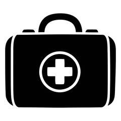 Obraz premium First Aid Kit Icon Emergency Medical Supplies and Health Assistance